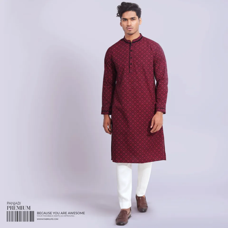 Mens Premium Red Panjabi