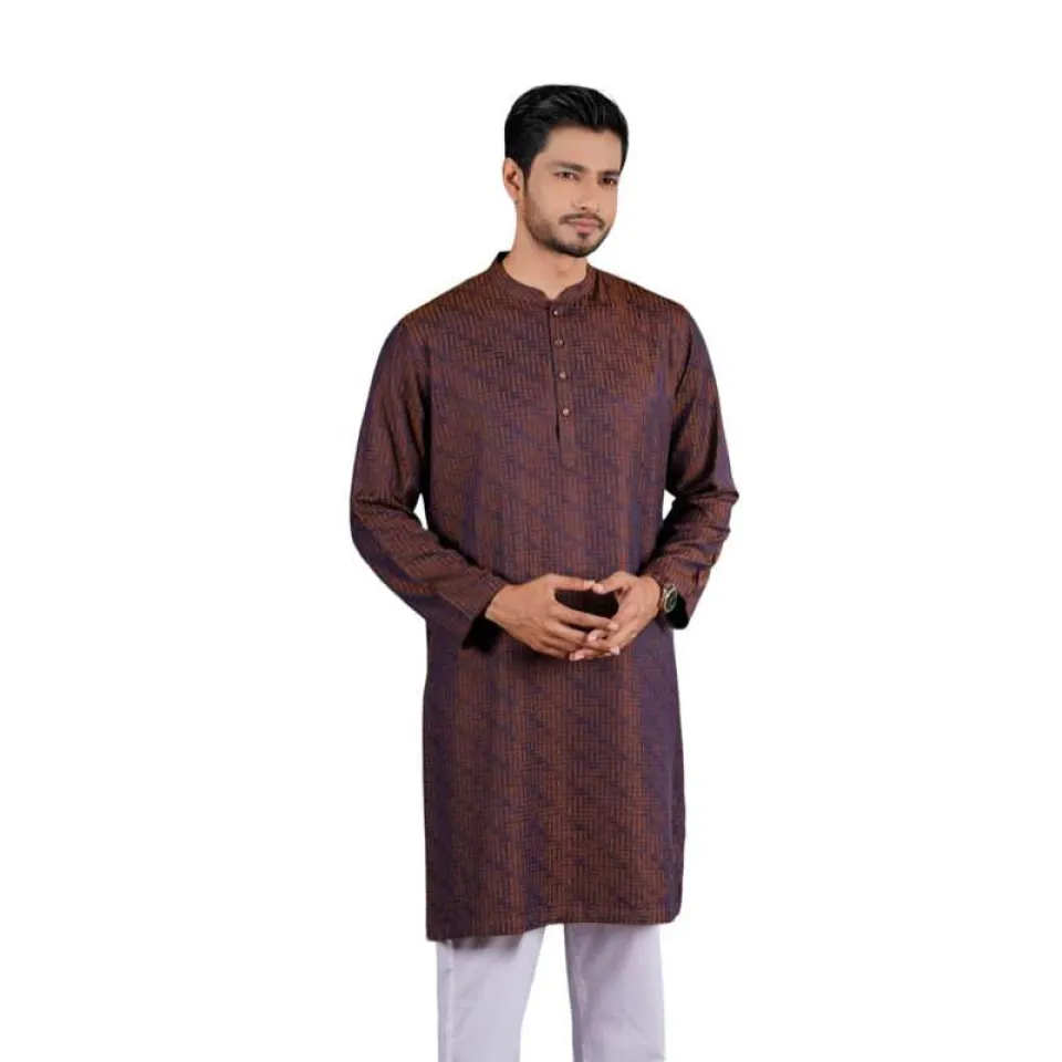 Mens Premium Red Panjabi thumbnail 2