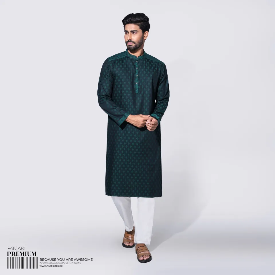 Mens Premium Red Panjabi thumbnail 3