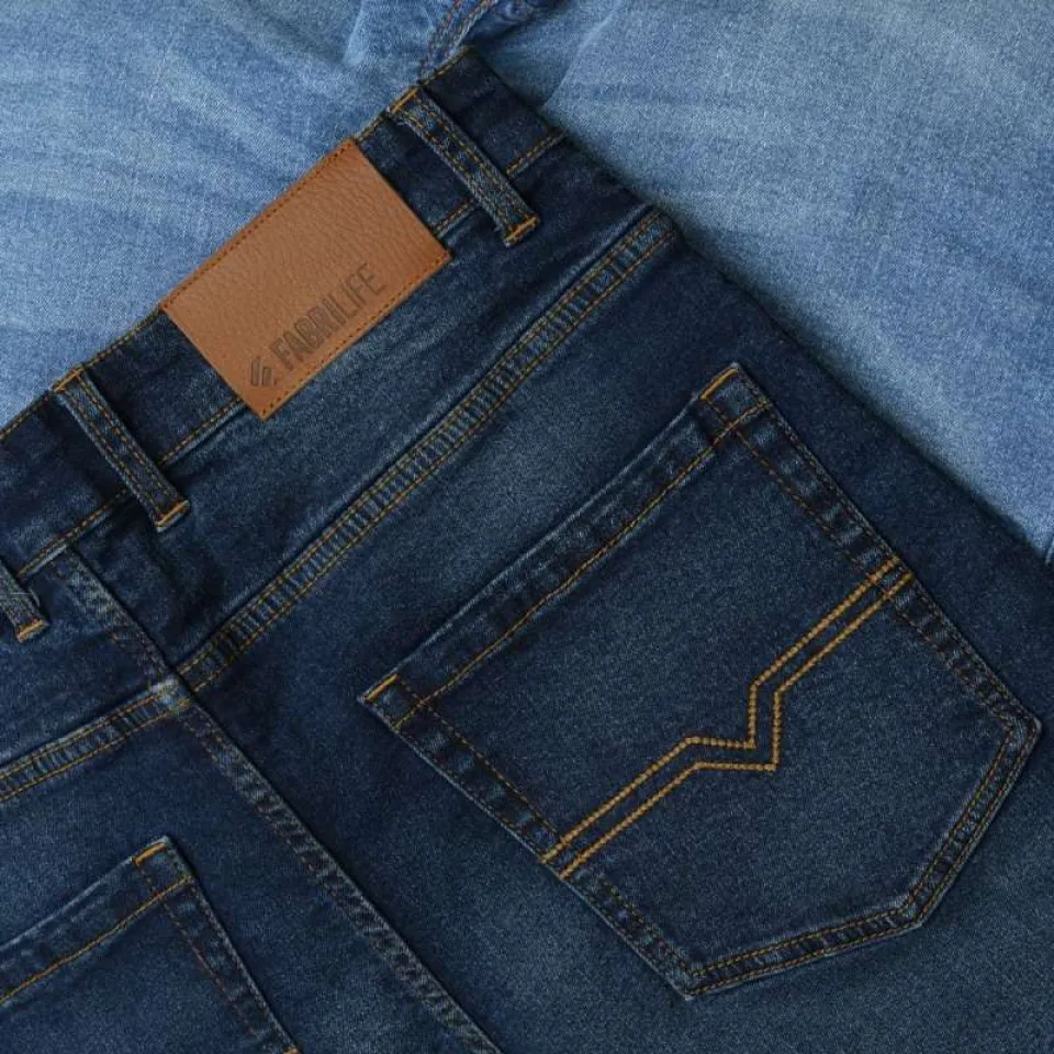 Mens Slim Fit Denim Jeans - Blue Wash thumbnail 3