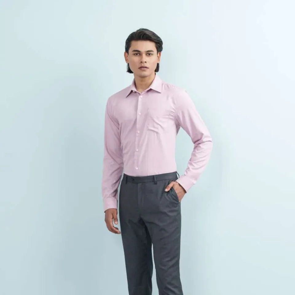 Mens Casual Check Shirt - Red Black