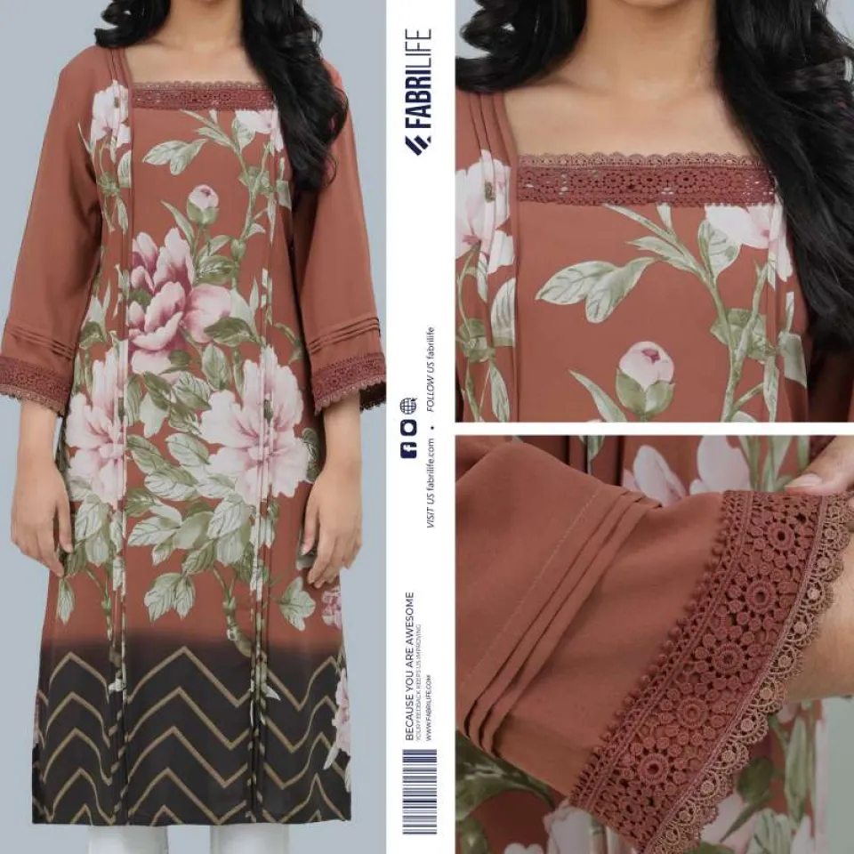 Women Floral Printed Kurti - Summer thumbnail 2